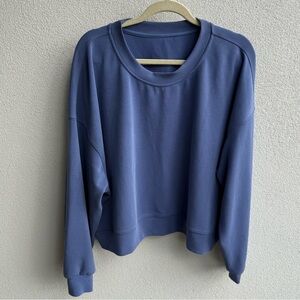 Lululemon Perfectly Oversized Cropped Crew Softstreme Sweatshirt in water drop